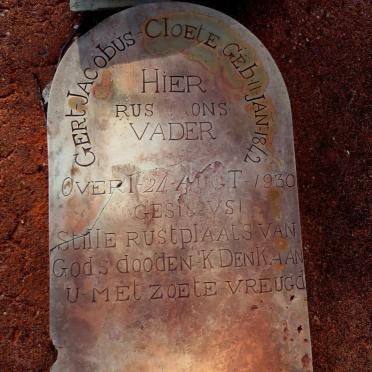 CLOETE Gert Jacobus 1842-1930