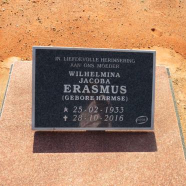 ERASMUS Wilhelmina Jacoba nee HARMSE 1933-2016