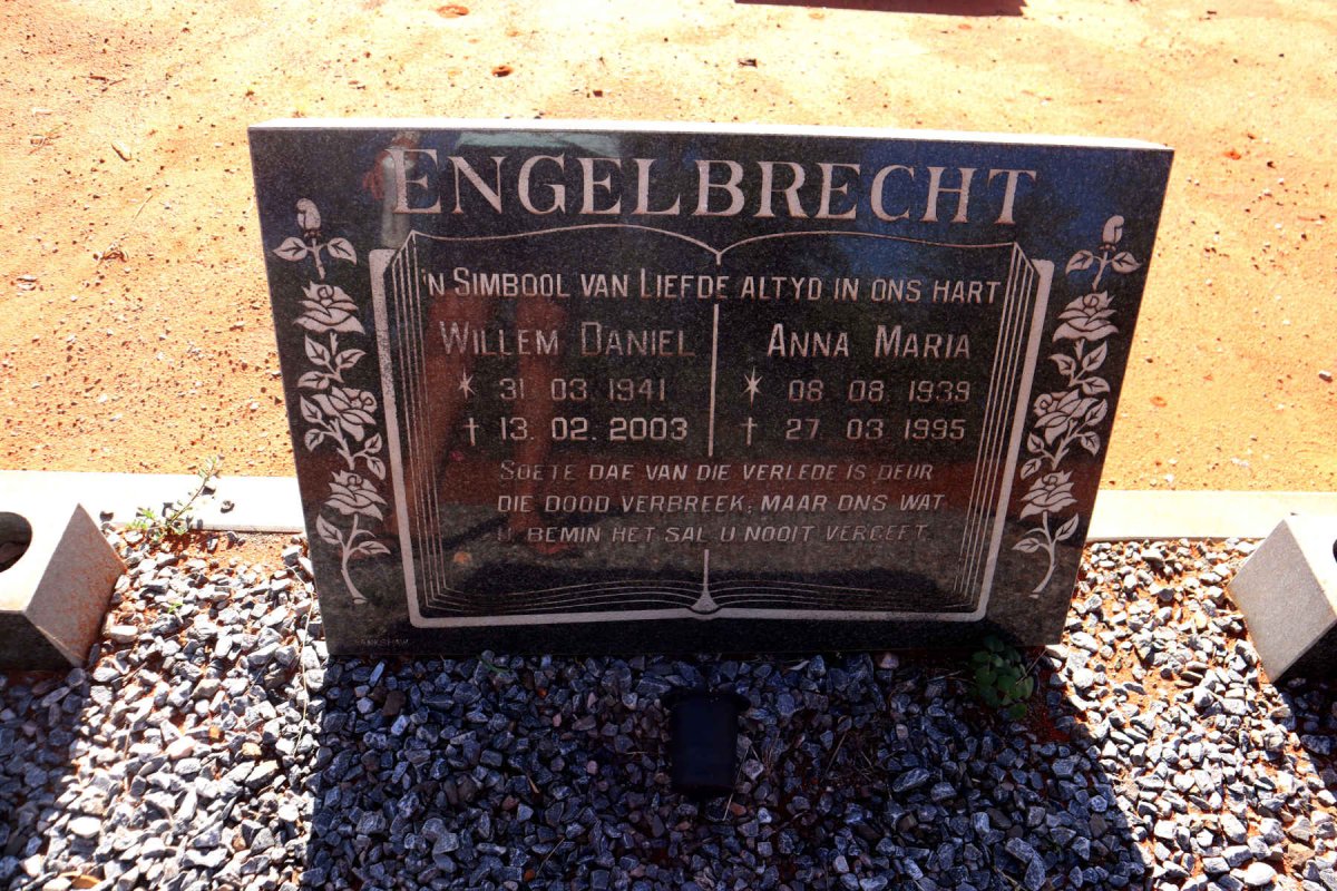 ENGELBRECHT Willem Daniel 1941-2003 & Anna Maria 1939-1995
