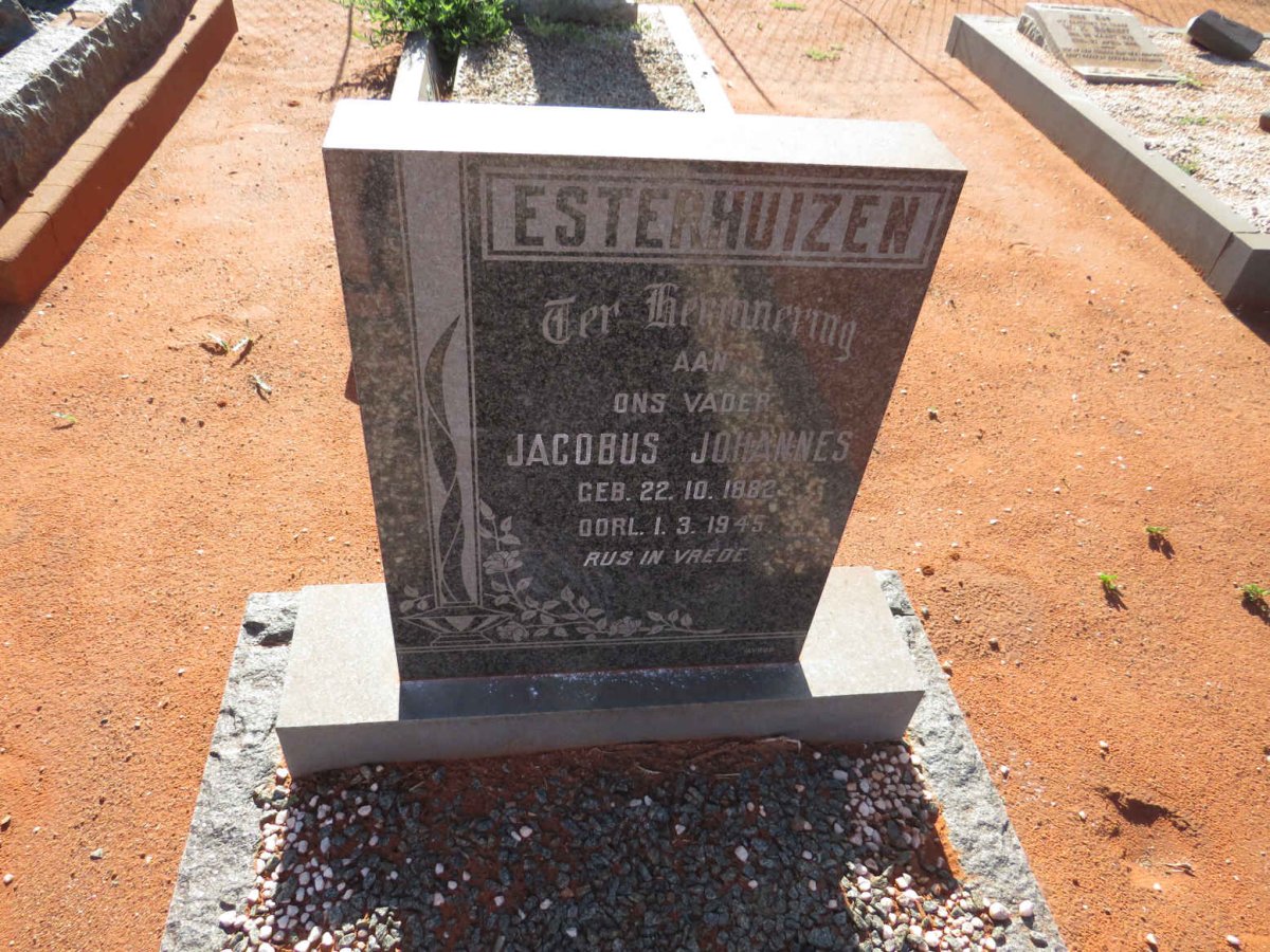 ESTERHUIZEN Jacobus Johannes 1882-1945