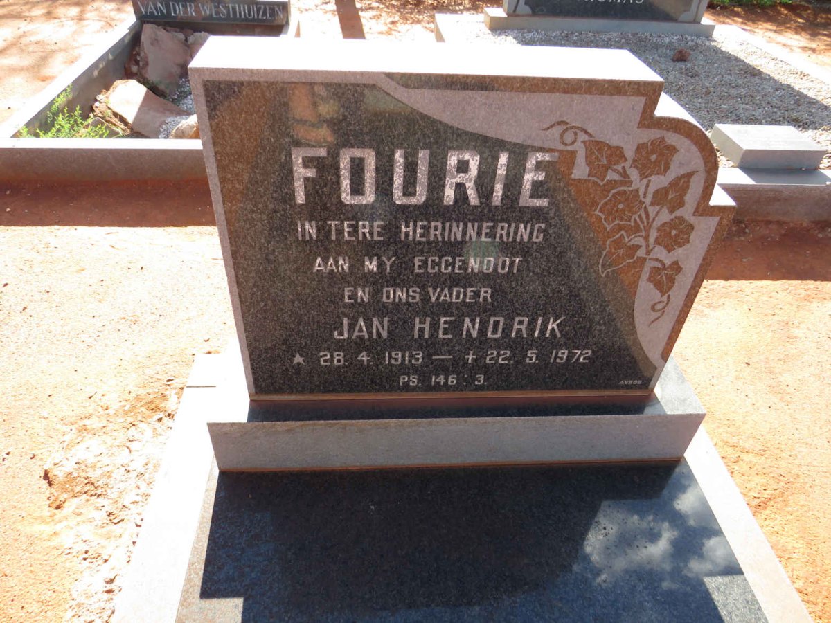 FOURIE Jan Hendrik 1913-1972