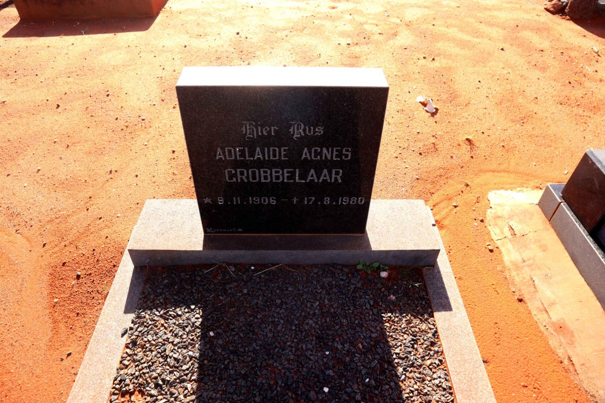 GROBBELAAR Adelaide Agnes 1906-1980