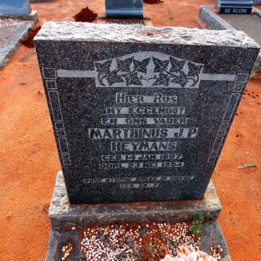 HEYMANS Marthinus J.P. 1897-1954
