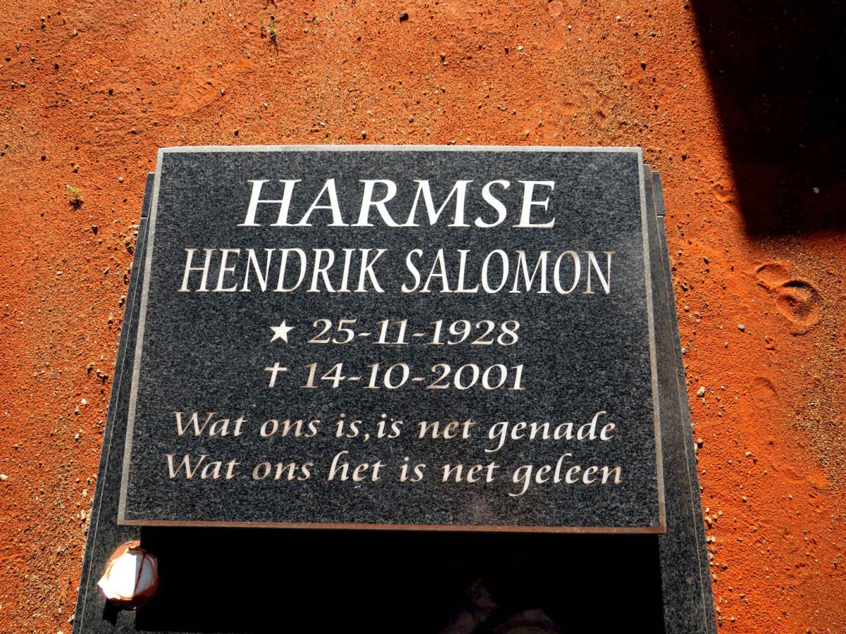 HARMSE Hendrik Salomon 1928-2001