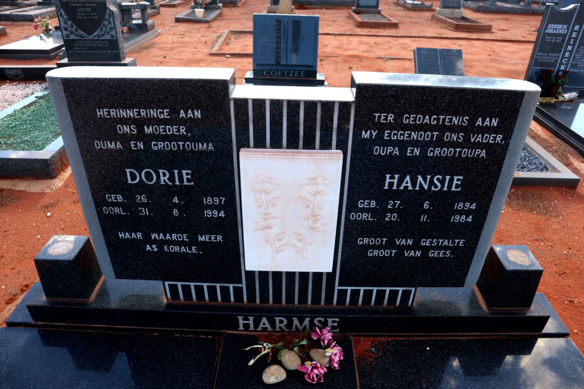 HARMSE Hansie 1894-1984 & Dorie 1897-1994