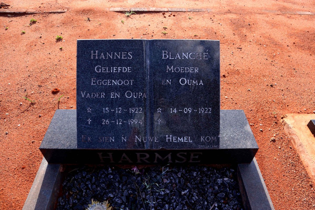 HARMSE Hannes 1922-1994 & Blanche 1922-