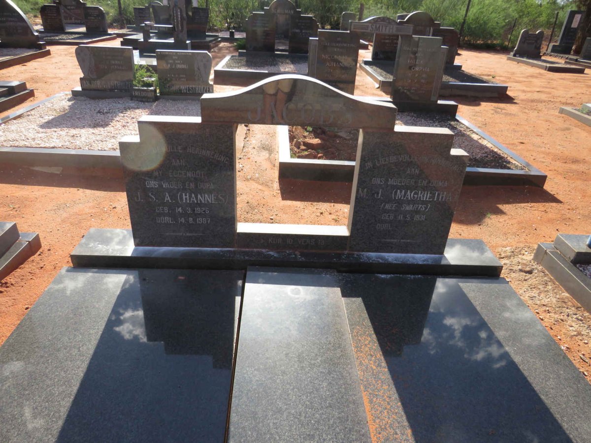 JACOBS J.S.A. 1926-1987 & M.J. SWARTS 1931- _1