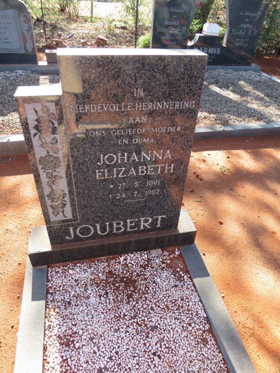 JOUBERT Johanna Elizabeth 1891-1982