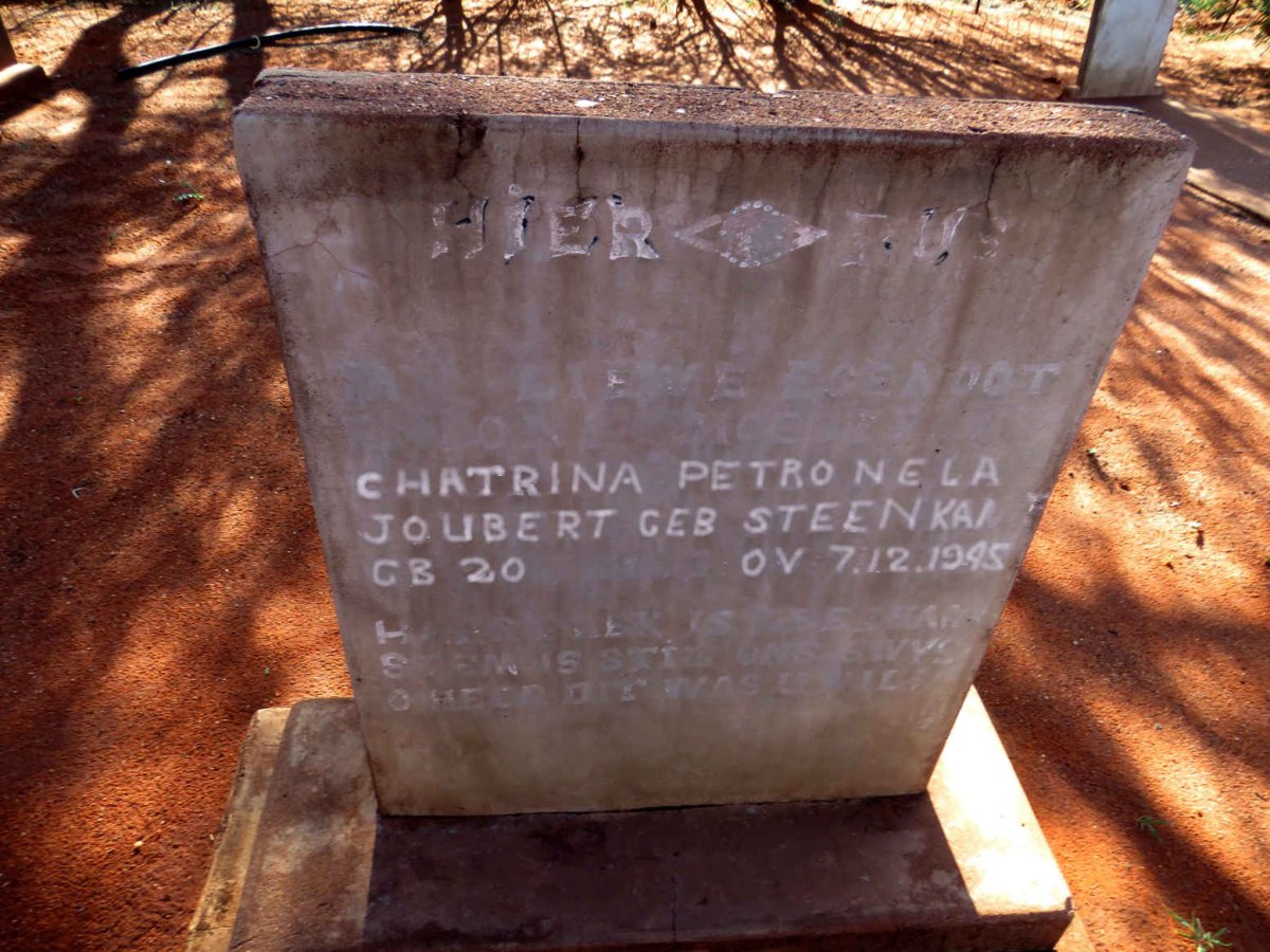 JOUBERT Chatrina Petronela nee STEENKAMP ?-1945