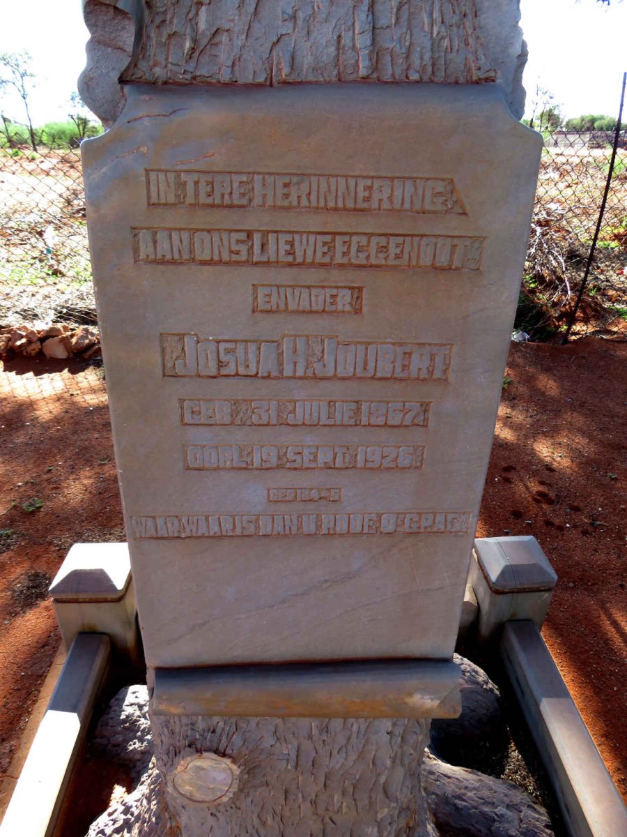 JOUBERT Josua H. 1867-1926
