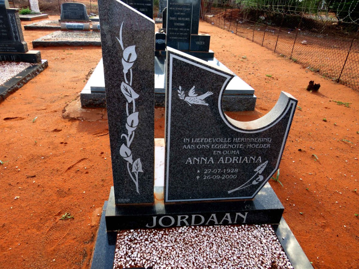JORDAAN Anna Adriana 1928-2000