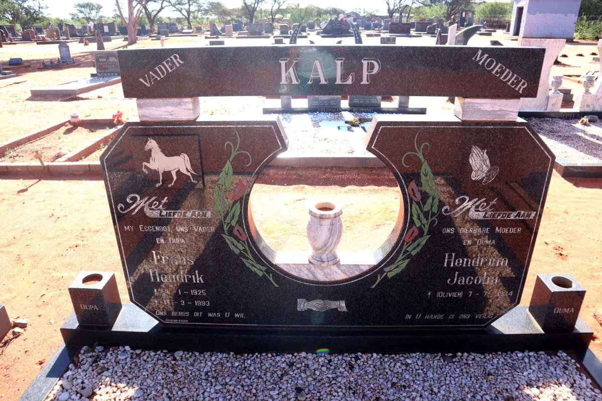 KALP Frans Hendrik 1925-1993 & Hendrina Jacoba OLIVIER 1934-