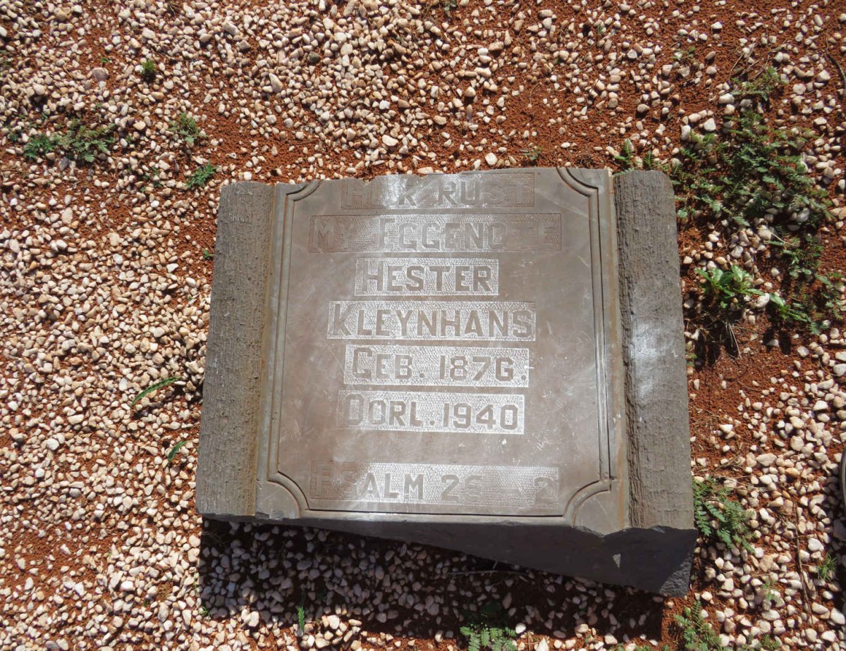 KLEYNHANS Hester 1876-1940