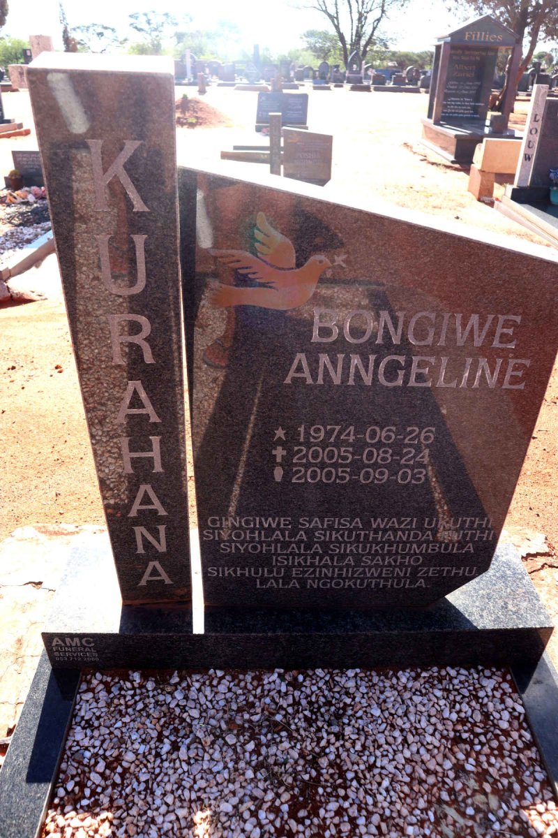 KURAHANA Bongiwe Anngeline 1974-2005
