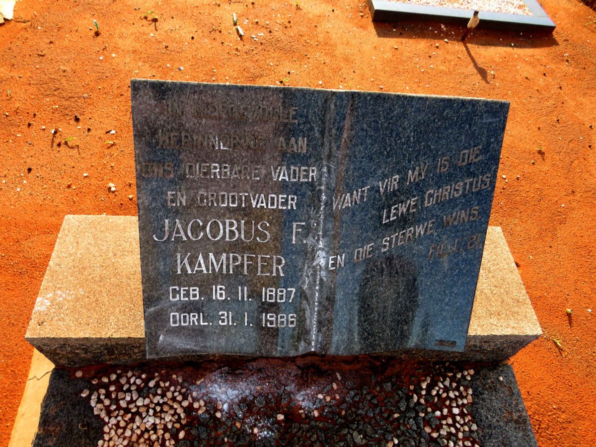 KAMPFER Jacobus F. 1887-1986