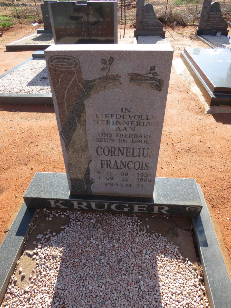 KRUGER Cornelius Francois 1935-1989
