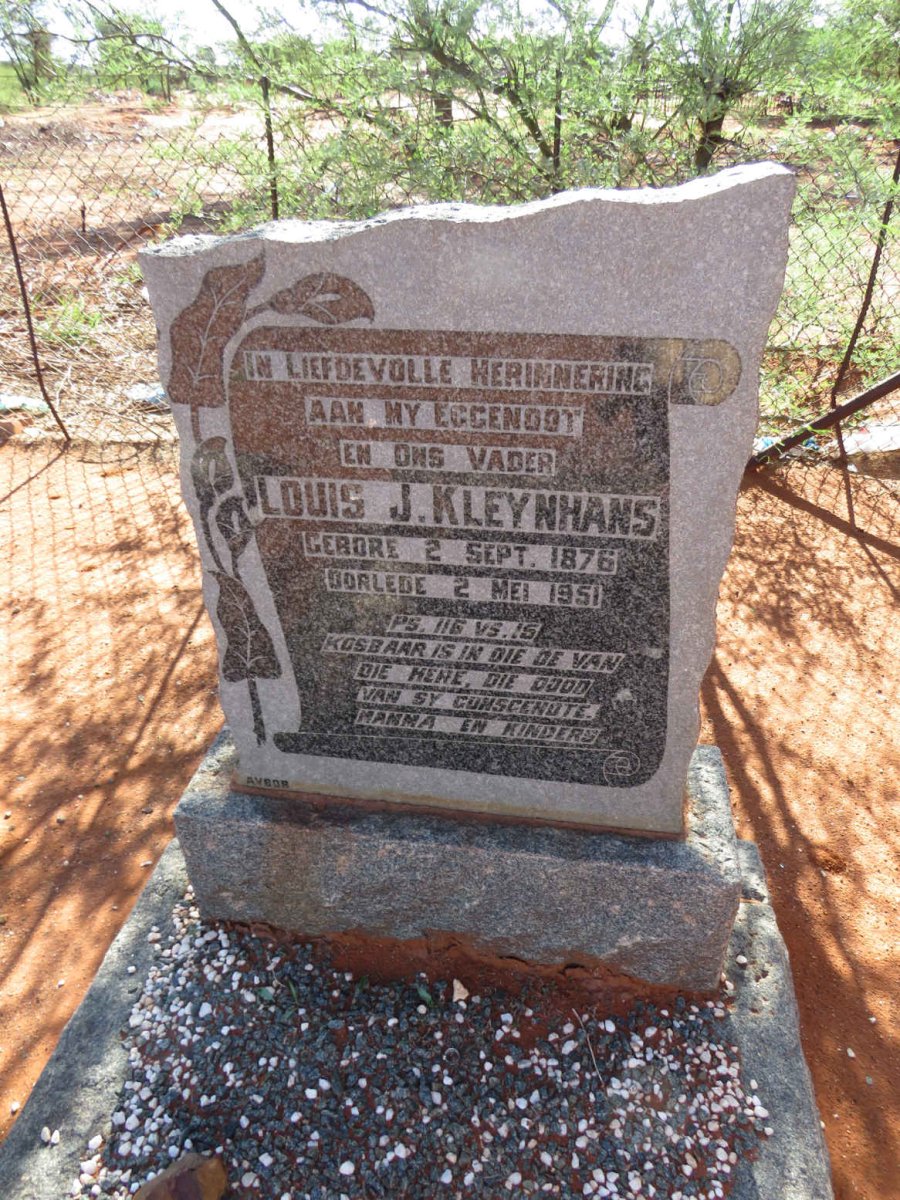 KLEYNHANS Louis J. 1876-1951