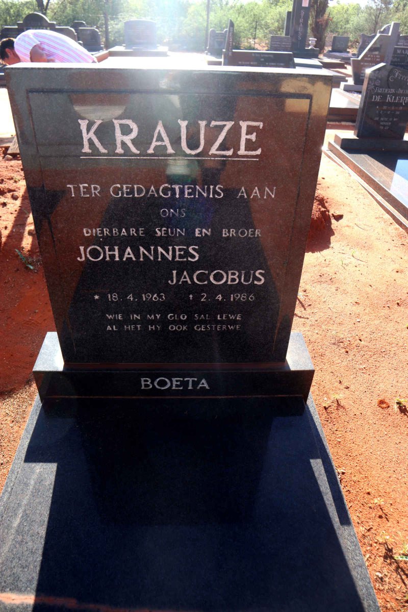 KRAUZE Johannes Jacobus 1963-1986