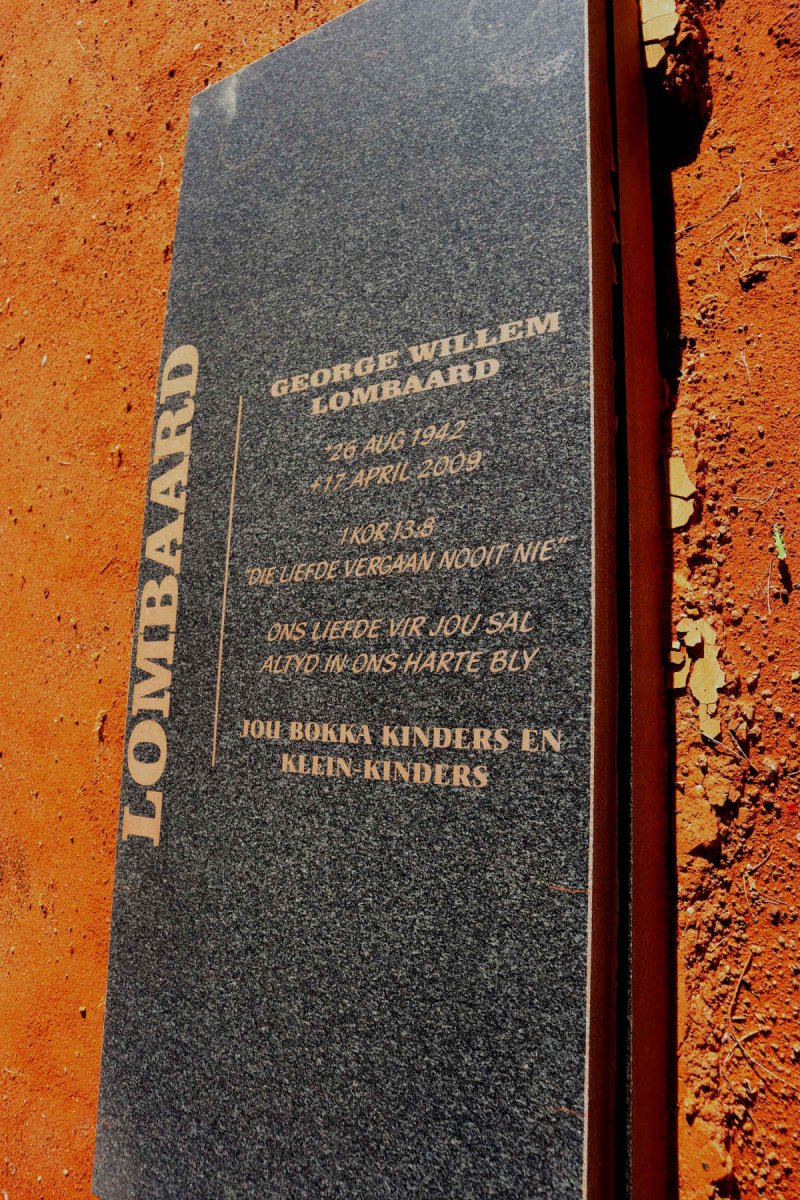 LOMBAARD George Willem 1942-2009