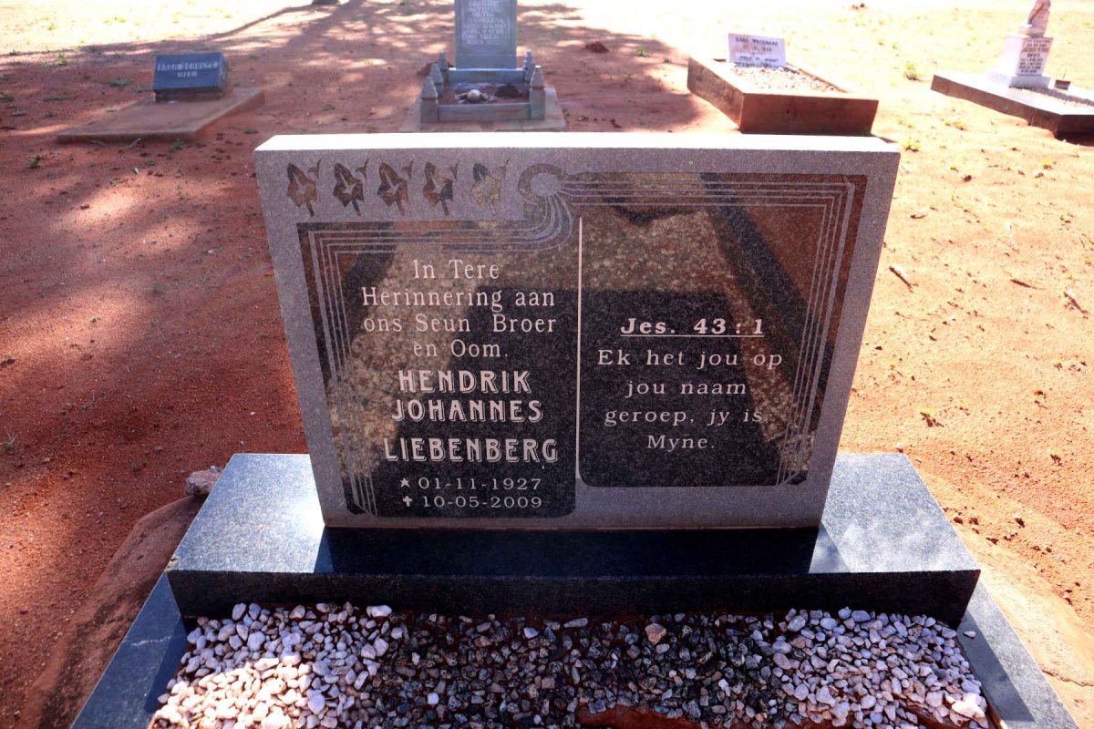 LIEBENBERG Hendrik Johannes 1927-2009