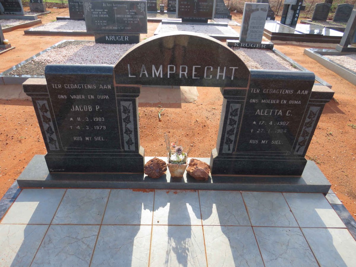 LAMPRECHT Jacob P. 1903-1979 & Aletta C. 1907-1984 