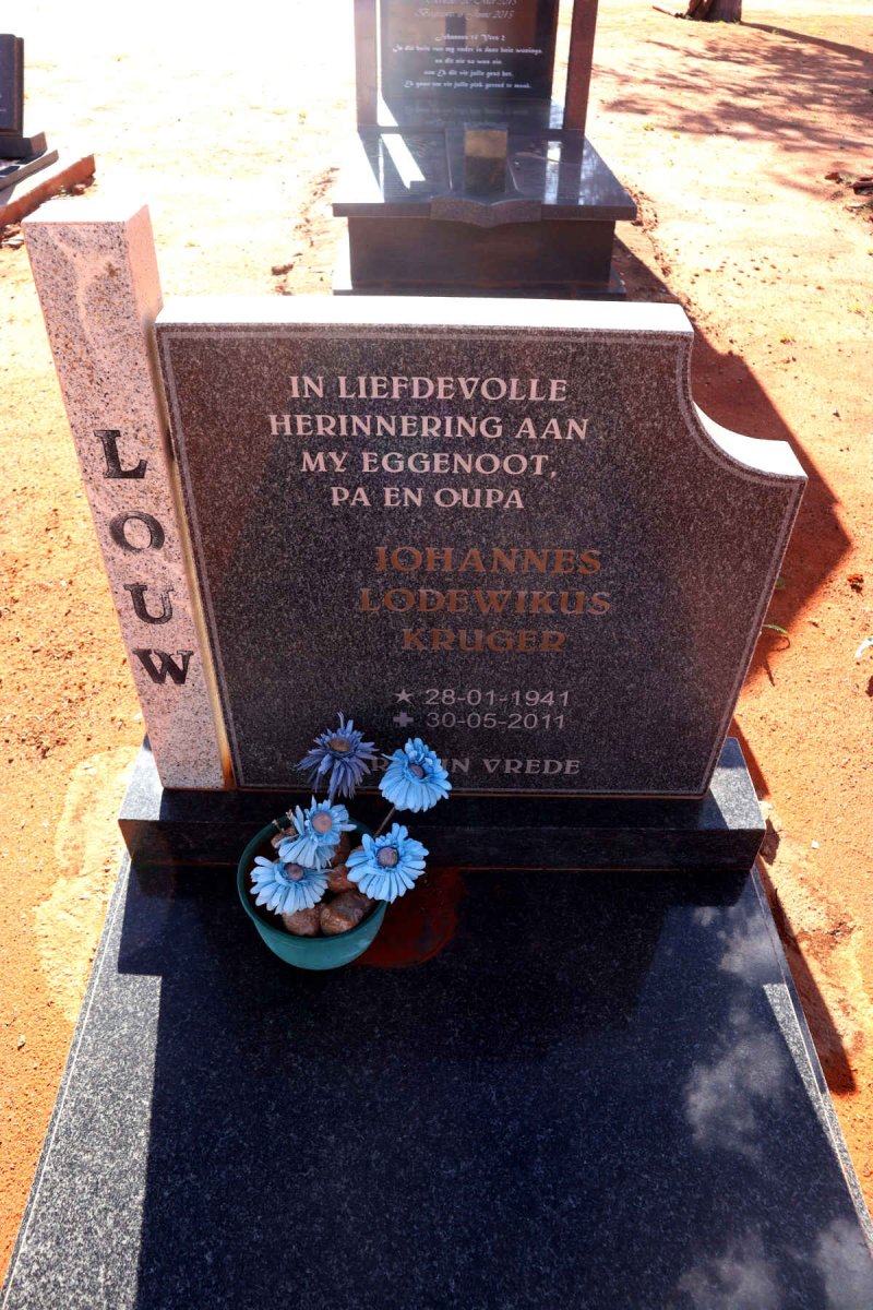LOUW Johannes Lodewikus Kruger 1941-2011
