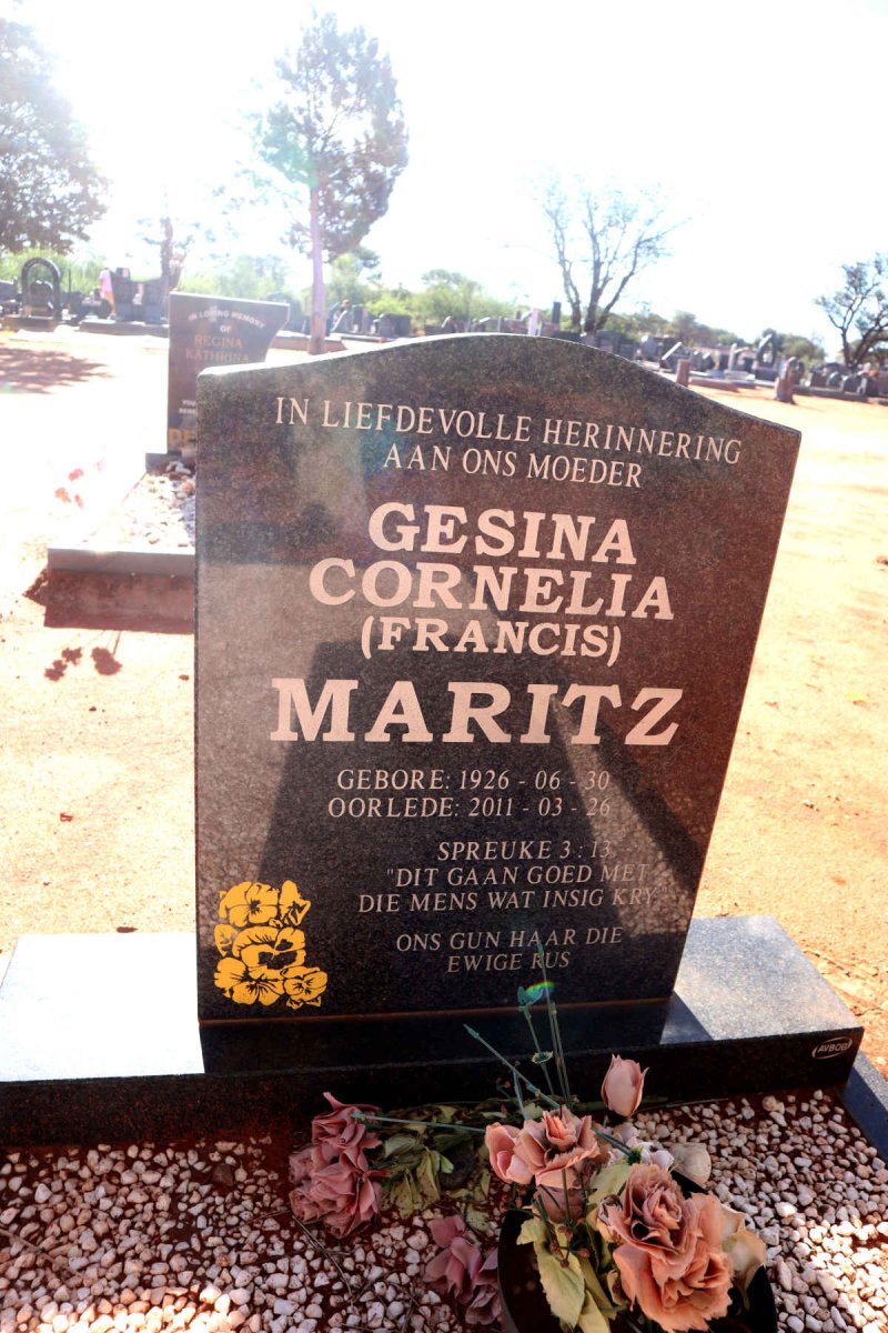 MARITZ Gesina Cornelia 1926-2011