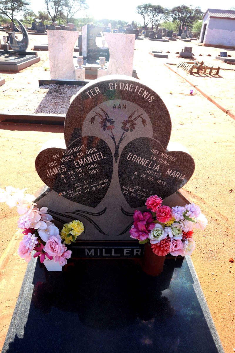MILLER James Emanuel 1940-1992 & Cornelia Maria BRITS 1939-