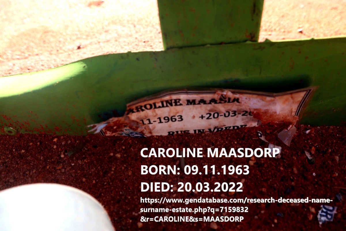 MAASDORP Caroline 1963-2022