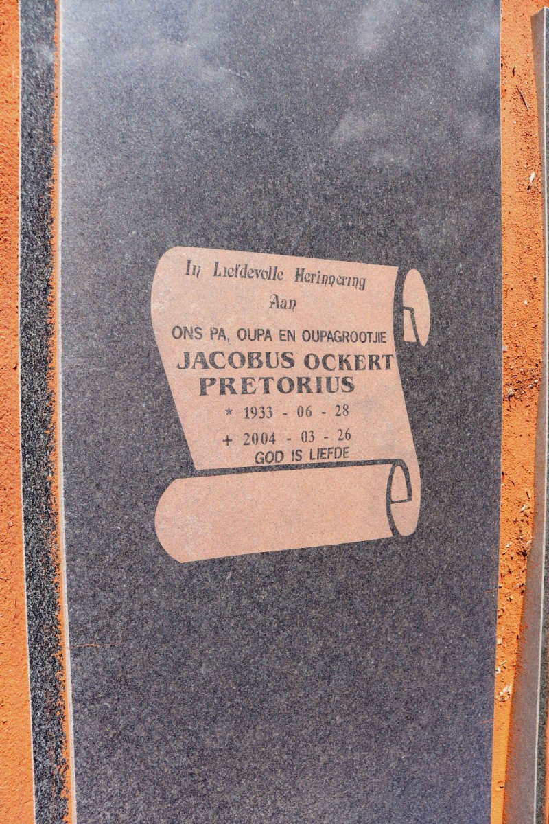 PRETORIUS Jacobus Ockert 1933-2004