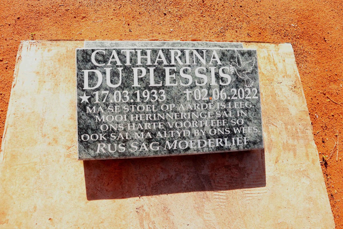 PLESSIS Catharina, du 1933-2022