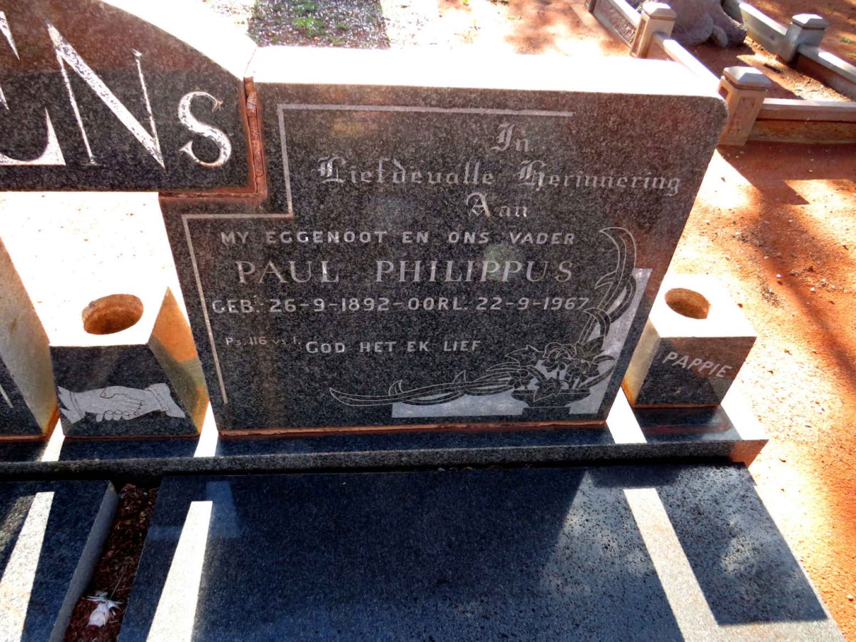 PEENS Paul Philippus 1892-1967 & Hester Willemina VAN ZYL 1895-1972 _2
