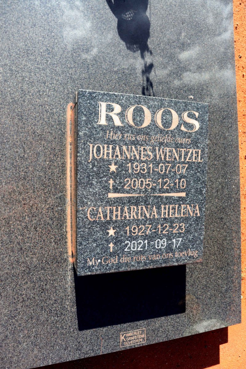 ROOS Johannes Wentzel 1931-2005 & Catharina Helena 1927-2021 