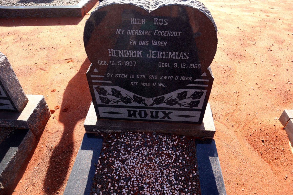 ROUX Hendrik Jeremias 1907-1960