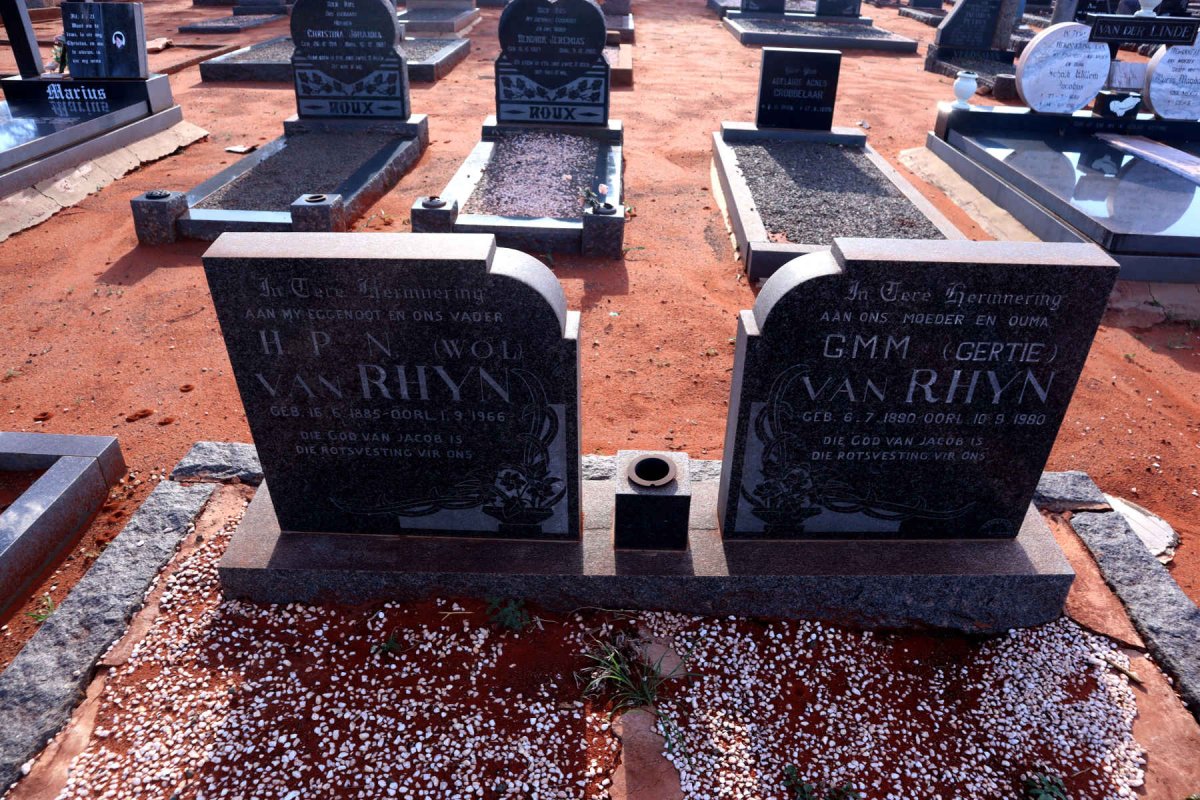 RHYN H.P.N., van 1885-1966 & G.M.M. 1890-1980 