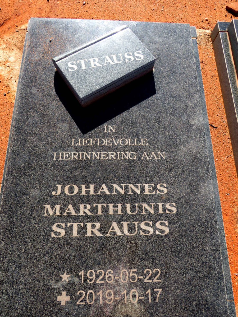 STRAUSS Johannes Marthunis 1926-2019 :: DE KLERK Dawn 1951-2014 _1