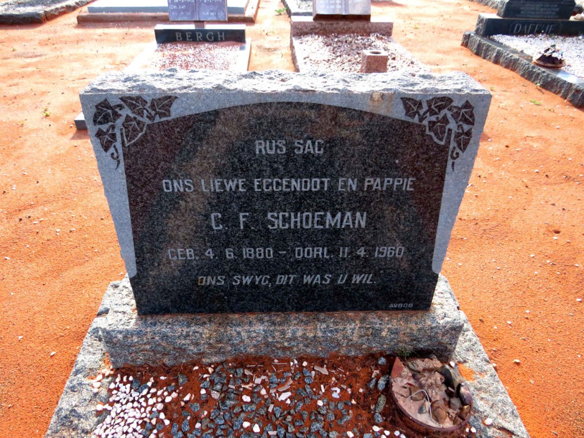 SCHOEMAN C.F. 1880-1960