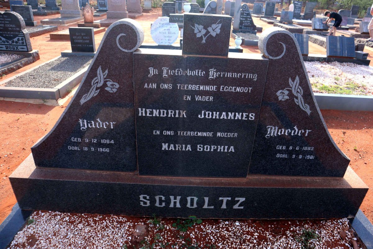 SCHOLTZ Hendrik Johannes 1884-1966 & Maria Sophia 1883-1981
