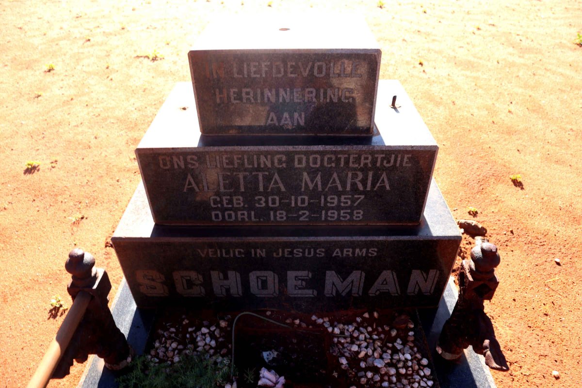 SCHOEMAN Aletta Maria 1957-1958