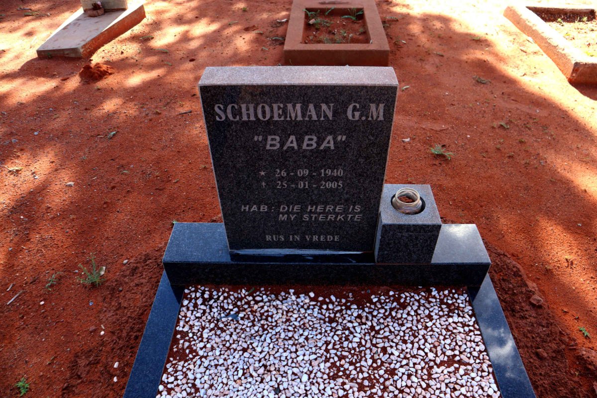 SCHOEMAN G.M. 1940-2005 