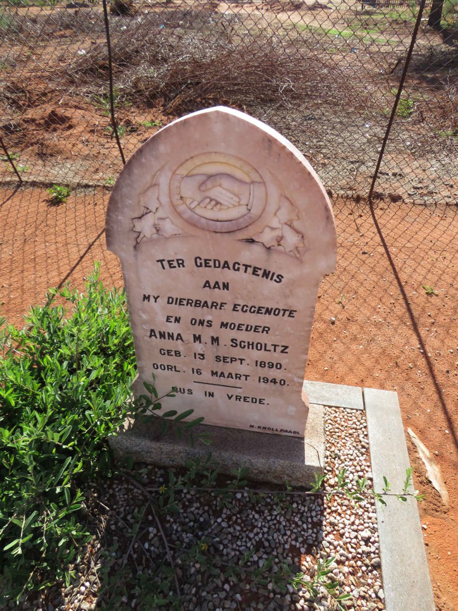 SCHOLTZ Anna M.M. nee VAN DER WESTHUIZEN 1890-1940 _2