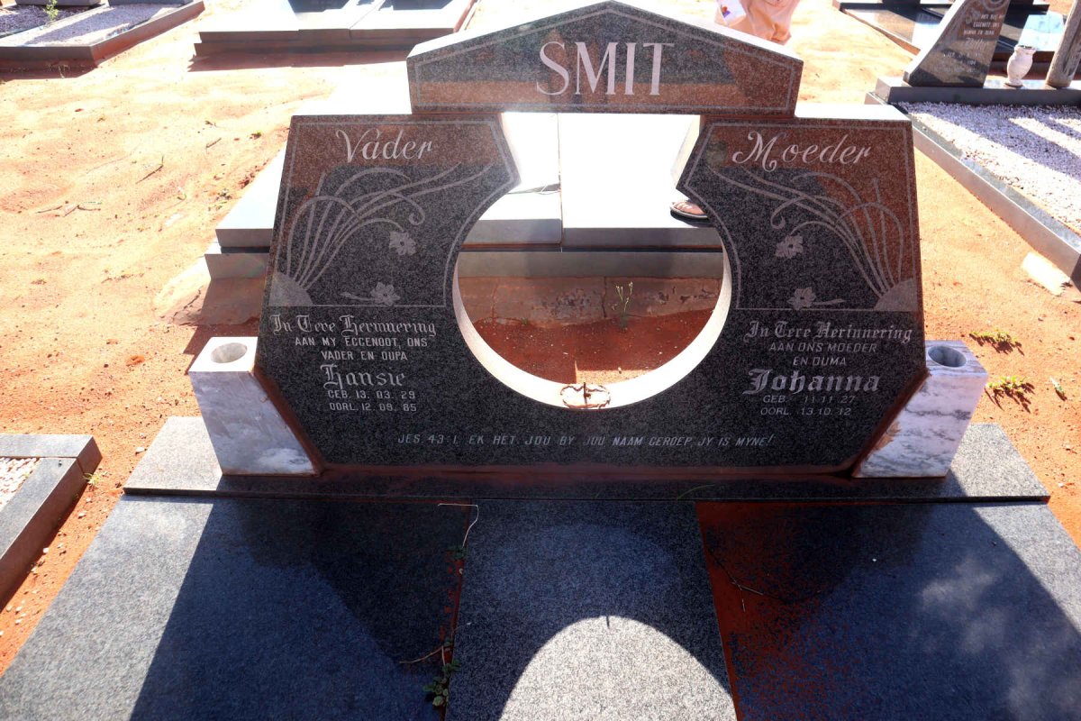 SMIT Hansie 1929-1985 & Johanna 1927-2012