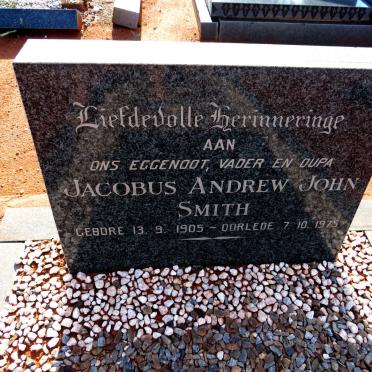 SMITH Jacobus Andrew John 1905-1975