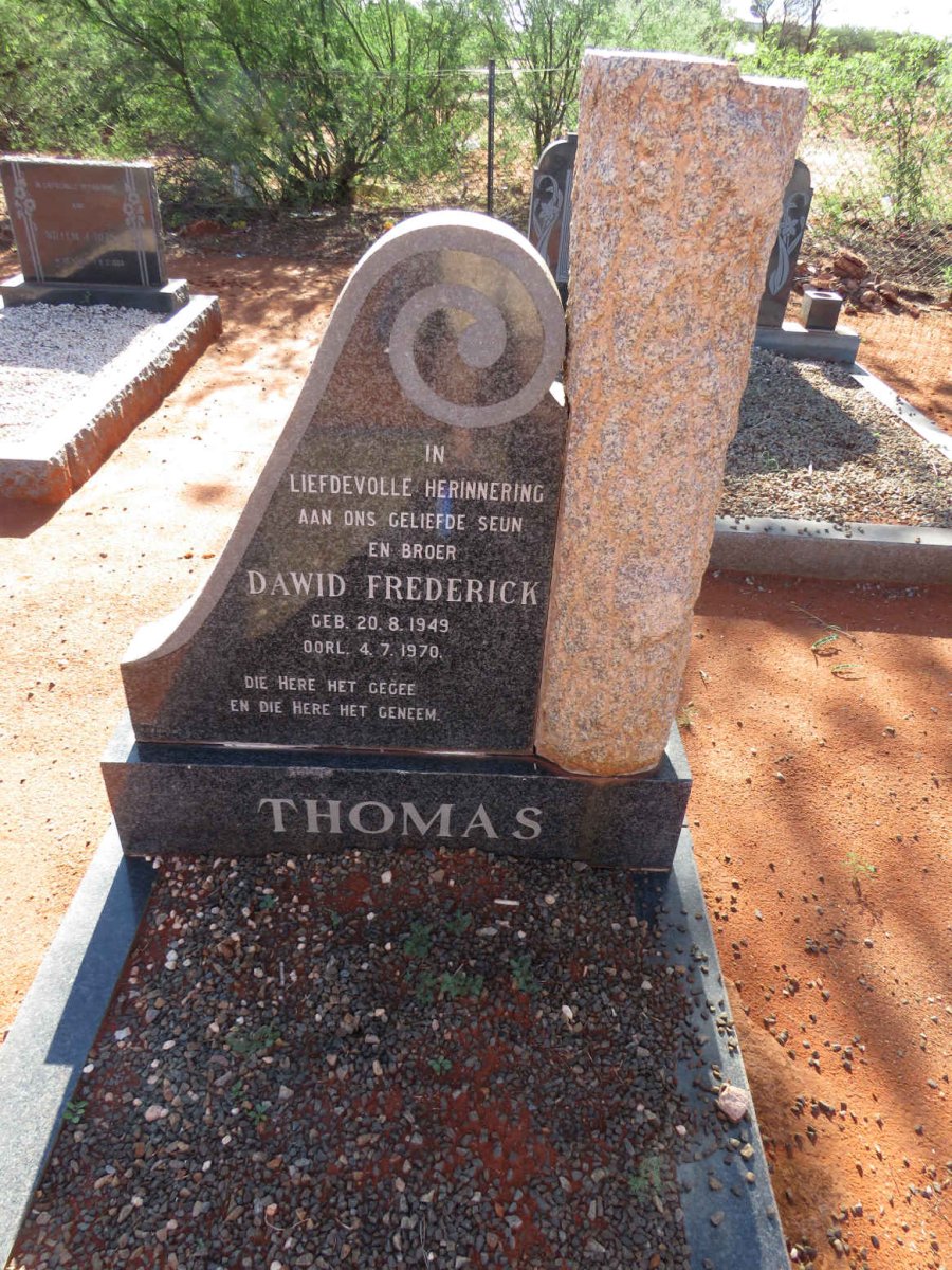 THOMAS Dawid Frederick 1949-1970