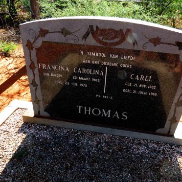 THOMAS Carel 1902-1969 & Francina Carolina BURGER 1905-1978