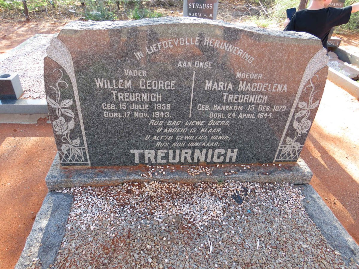 TREURNICH Willem George 1859-1943 & Maria Magdelena HANEKOM 1873-1944