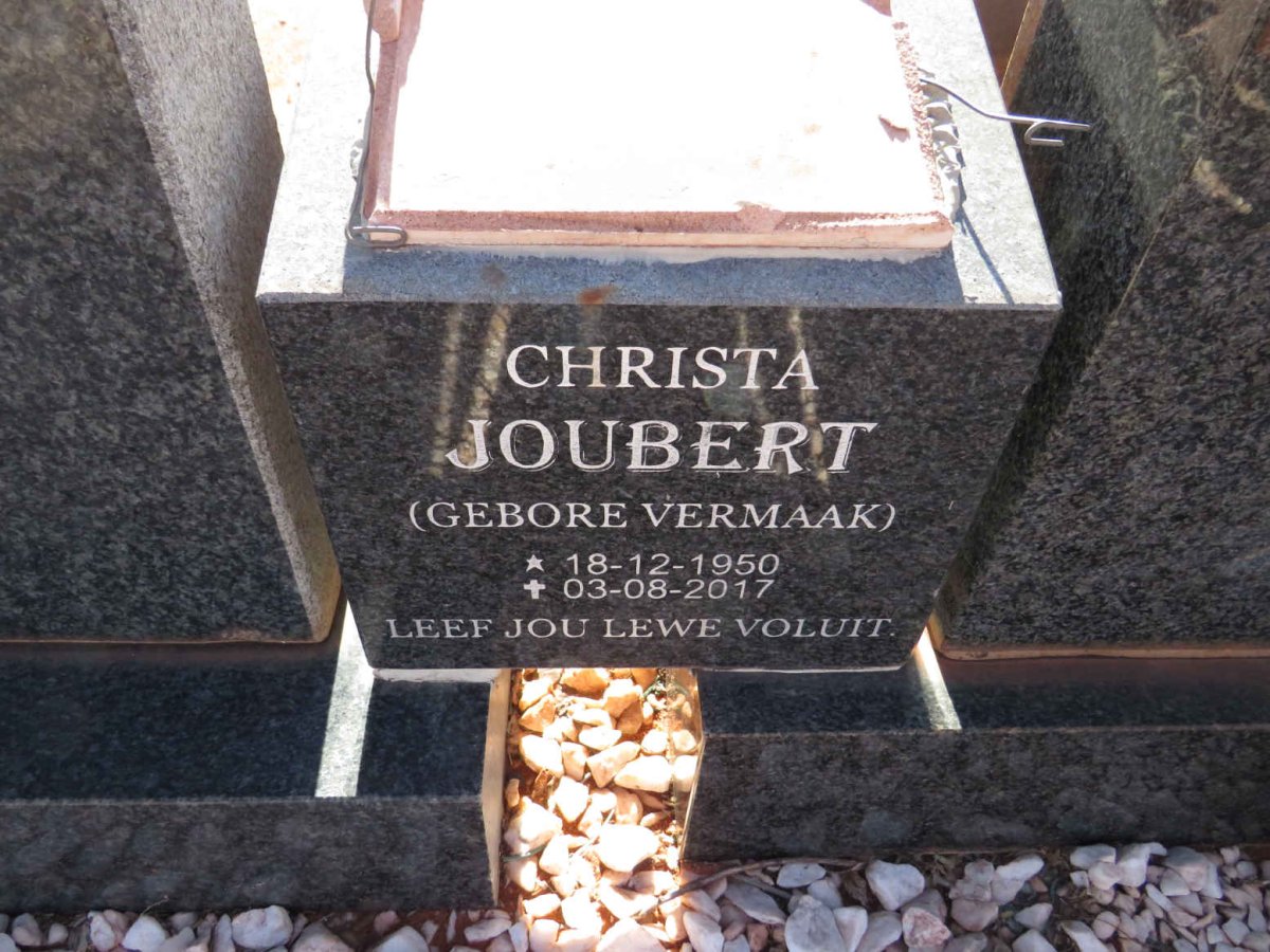 VERMAAK Jasper C. 1912-1981 & H.M. WIDD 1915-2010 :: JOUBERT Christa nee VERMAAK 1950-2017 _2