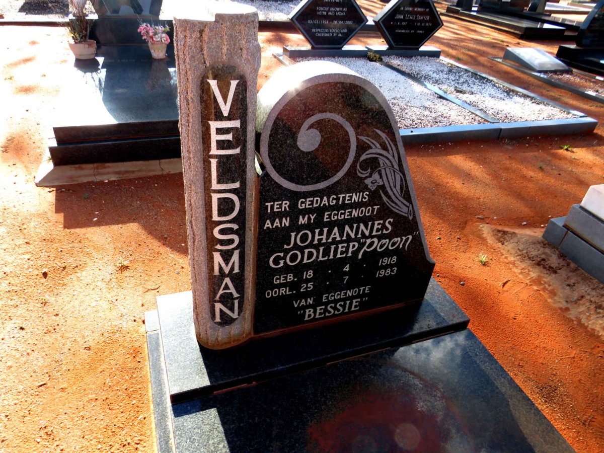 VELDSMAN Johannes Godliep 1918-1983