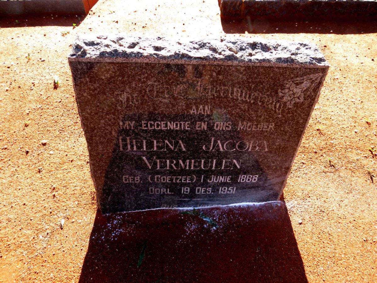 VERMEULEN Helena Jacoba nee COETZEE 1888-1951