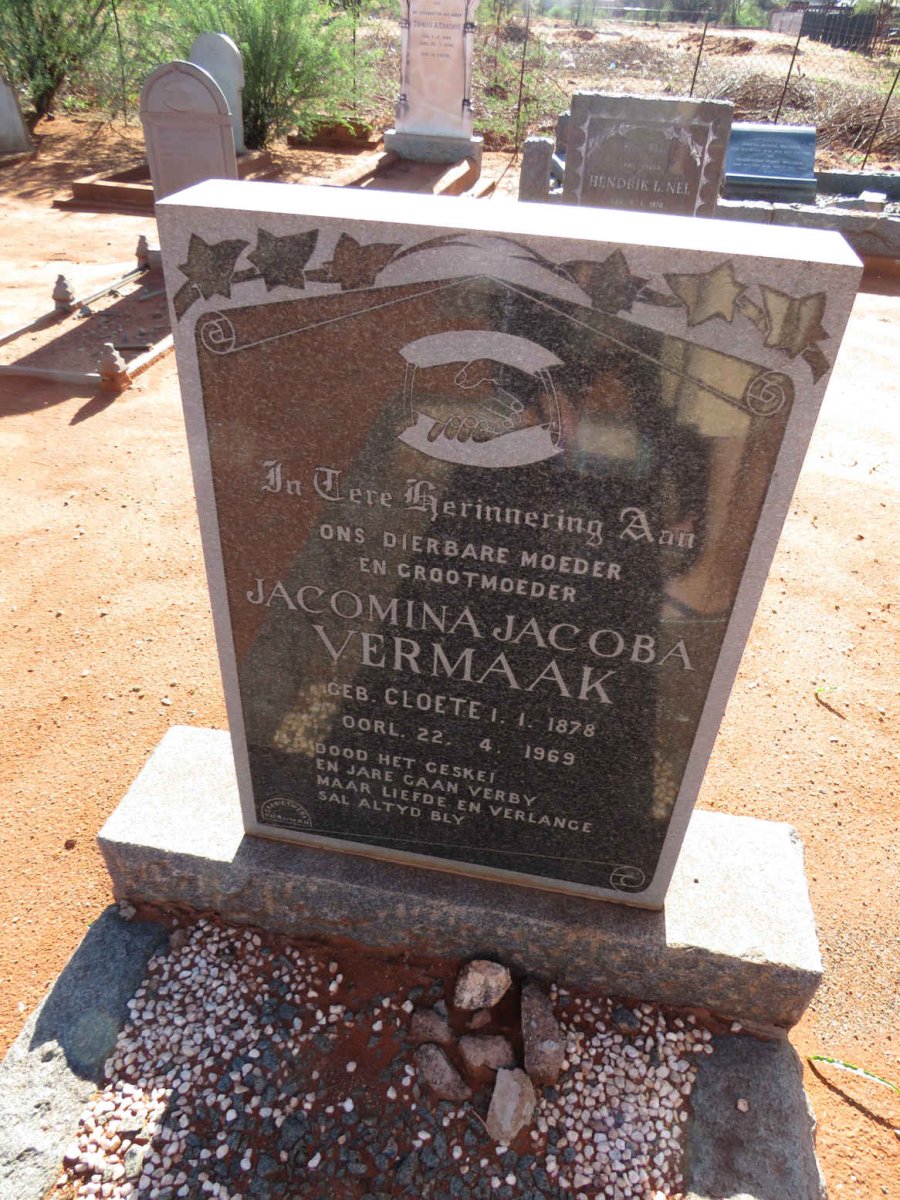 VERMAAK Jacomina Jacoba nee CLOETE 1878-1969